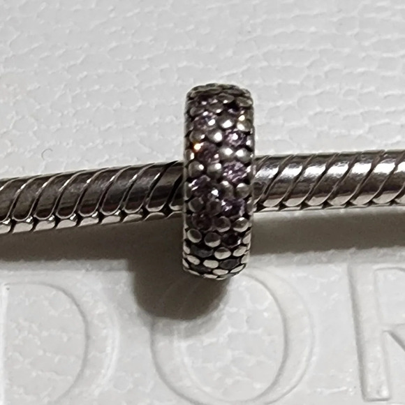 PANDORA Inspiration Within Sterling Silver Spacer With Pink CZ - Picture 1 of 5